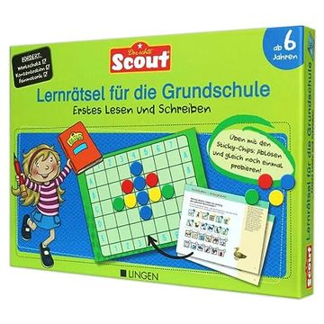 portada Scout: Lernrätsel für die Grundschule - Erstes Lesen und Schreiben Lernbox mit Übungsheft und Kinderleichten Kotrollsystem zur Selbstständigen Kontrolle (en Alemán)