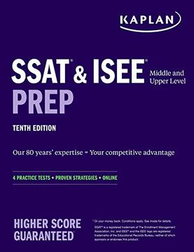 portada Ssat & Isee Middle & Upper Level Prep: 4 Practice Tests + Proven Strategies + Online (Kaplan Test Prep) (in English)