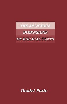 portada the religious dimensions of biblical texts (en Inglés)