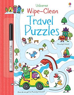 portada Wipe-Clean Travel Puzzles (Wipe-Clean Books) (in English)
