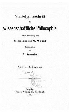 portada Vierteljahrsschrift für wissenschaftliche philosophie (en Alemán)