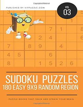 portada Sudoku Puzzles - 180 Easy 9x9 Random Region (Volume) 