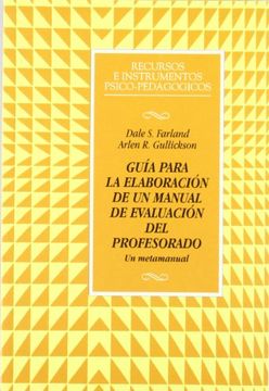 portada Guía Para la Elaboración de un Manual de Evaluación del Profesorado (in Spanish)
