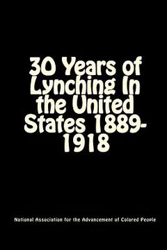 portada 30 Years of Lynching: In the United States 1889-1918