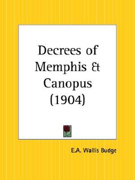 portada decrees of memphis and canopus (in English)