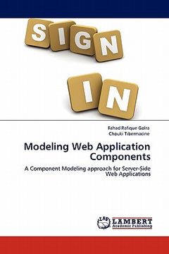 portada modeling web application components (en Inglés)