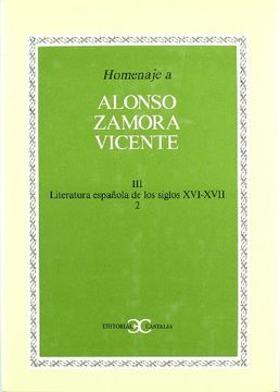 portada Homenaje Alonso Zamora Vicente Vo Iii T2