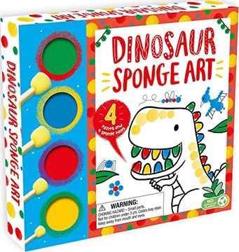 portada Dinosaur Sponge Art: With 4 Sponge Tools and 4 Jars of Paint (en Inglés)