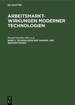 portada Technologischer Wandel und Beschäftigung (en Alemán)