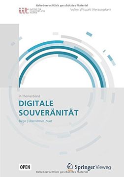 portada Digitale Souveränität: Bürger, Unternehmen, Staat (en Alemán)