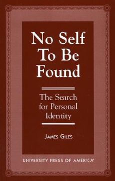 portada no self to be found: the search for personal identity (en Inglés)