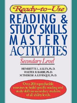 portada ready-to-use reading & study skills mastery activities: secondary level (in English)
