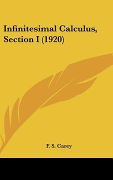 portada infinitesimal calculus, section i (1920) (in English)