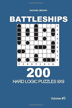 portada Battleships - 200 Hard Logic Puzzles 9x9 (Volume 9) (en Inglés)