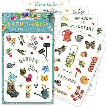 portada Katie Daisy Planner Stickers (6 Unique Sheets, 140 Stickers): Garden Pack (in English)