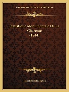 portada Statistique Monumentale De La Charente (1844) (en Francés)