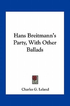 portada hans breitmann's party, with other ballads