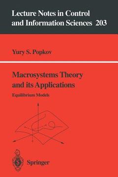 portada macrosystems theory and its applications: equilibrium models (en Inglés)