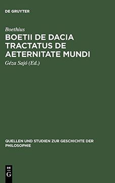 portada Boetii de Dacia Tractatus de Aeternitate Mundi (en Alemán)