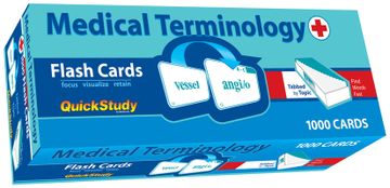 portada Medical Terminology Flash Cards (1000 Cards): A Quickstudy Reference Tool (in English)