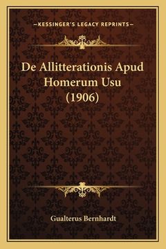 portada De Allitterationis Apud Homerum Usu (1906) (en Latin)
