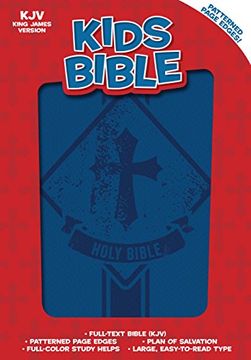 portada KJV Kids Bible, Royal Blue Leathertouch (en Inglés)