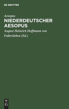 portada Niederdeutscher Aesopus (German Edition) [Hardcover ] (en Alemán)