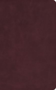portada CSB Single-Column Personal Size Bible, Holman Handcrafted Collection, Premium Marbled Burgundy Calfskin (en Inglés)