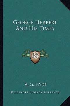 portada george herbert and his times (en Inglés)