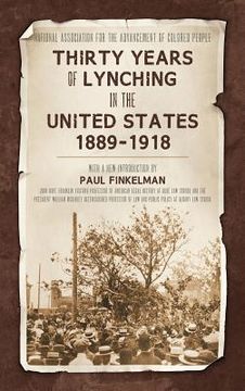 portada thirty years of lynching in the united states 1889-1918 (in English)