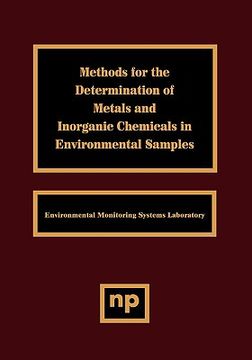 portada methods for the determination of metals in environmental samples (en Inglés)