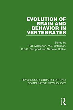 portada Evolution of Brain and Behavior in Vertebrates (Psychology Library Editions: Comparative Psychology) 
