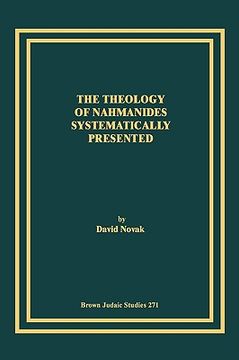 portada the theology of nahmanides systematically presented (en Inglés)