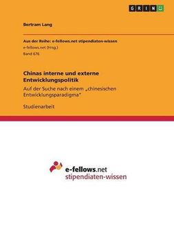 portada Chinas interne und externe Entwicklungspolitik (German Edition)
