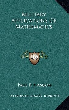 portada military applications of mathematics (en Inglés)