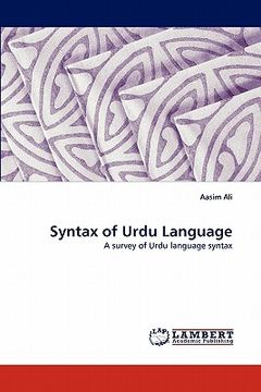 portada syntax of urdu language (en Inglés)
