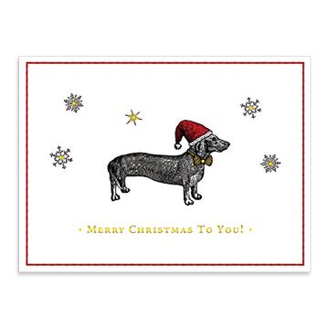 portada Alice Scott Christmas Dachshund Embellished Holiday Notecards (en Inglés)