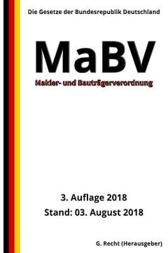 portada Makler- und Bauträgerverordnung - MaBV, 3. Auflage 2018 (en Alemán)