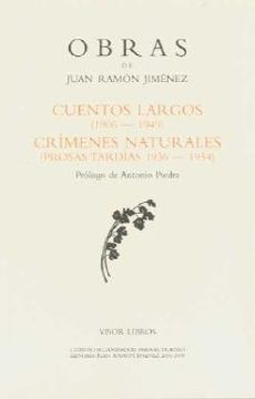 portada Cuentos largos/ crimenes naturales (Obras Juan Ramon Jimenez)