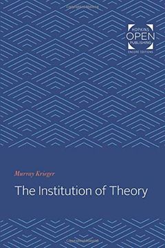 portada The Institution of Theory (en Inglés)
