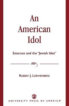 portada an american idol: emerson and the 'jewish idea' (in English)