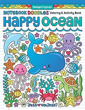 portada Notebook Doodles Happy Ocean: Coloring & Activity Book 