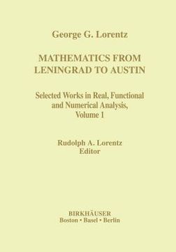 portada mathematics from leningrad to austin: george g. lorentz selected works in real, functional and numerical analysis volume 1