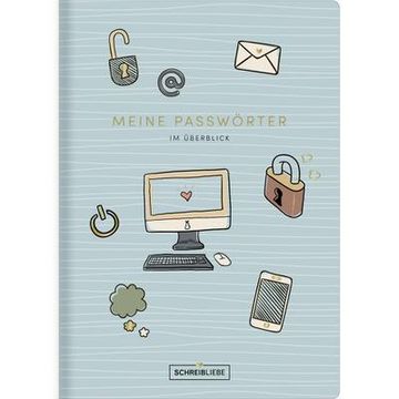 portada Meine Passwörter: Dein Alltagshelfer, Eintragbuch zum Ausfüllen, für Passwörter 72 Seiten , 14,8 x 21 cm? Schreibliebe