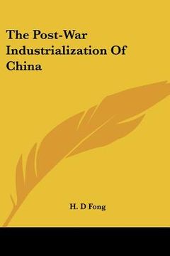 portada the post-war industrialization of china (en Inglés)
