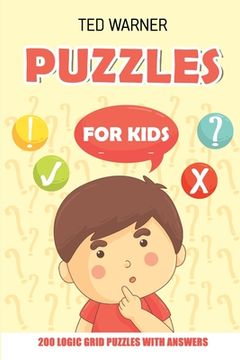 portada Puzzles for Kids: Sun and Moon Puzzles - 200 Logic Grid Puzzles With Answers (en Inglés)