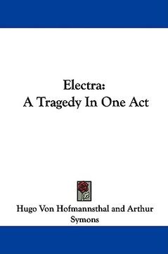 portada electra: a tragedy in one act (in English)