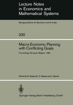 portada macro-economic planning with conflicting goals: proceedings of a workshop held at the vrije universiteit of brussels, belgium, december 10, 1982 (en Inglés)