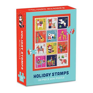 portada Puzzle - Holiday Stamps: 130 Piece Mini Puzzle 