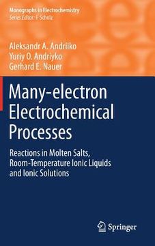 portada many-electron electrochemical processes: reactions in molten salts, room-temperature ionic liquids and ionic solutions (en Inglés)